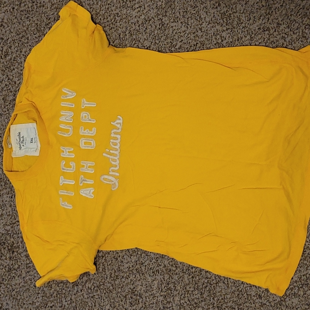 Abercrombie and Fitch mens 2X muscle fit yellow sweater